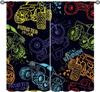 Monster Truck Curtains Boys Cartoon Red Blue Car Game Cool Racing Window Kids Bedroom Living Room Playroom Curtain For Sitting Made Of Polyester