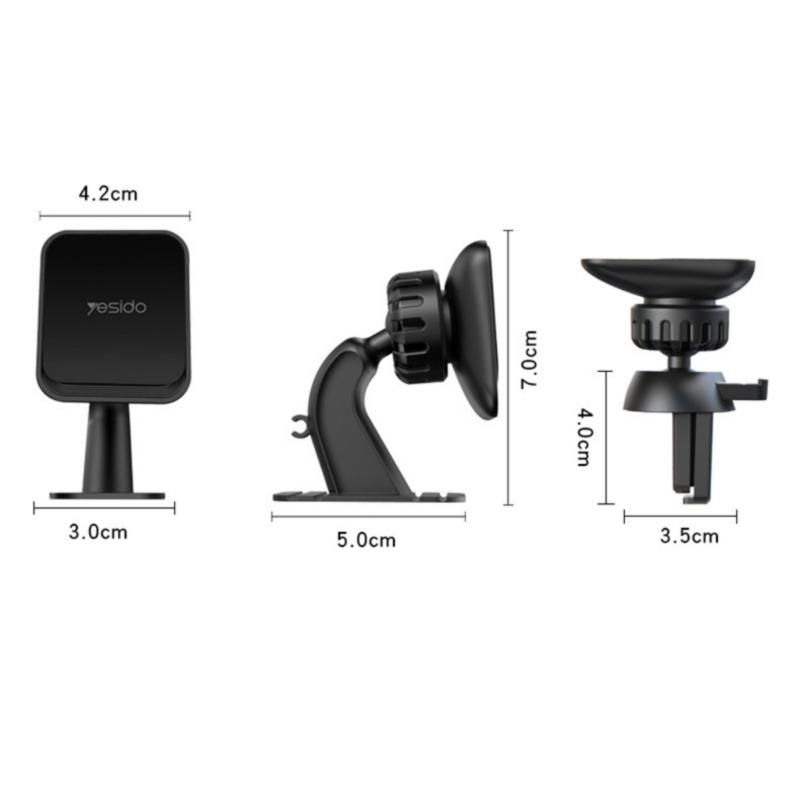 Car Phone Holder for Phone 17 16 15 14 13 Car Dashboard Air Vent Mounted Rotating Phone Holder Adhesive Magnetic Stand