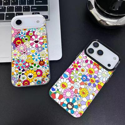 Vibrant Happy Flower Pattern Soft Case For iPhone 17/16/17E/16E/15/14/13/12/11 Pro Max Cute
