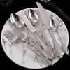 Silver Tableware Classic Silverware Stainless Steel Dinner Knife Fork Spoon Wedding Occasion Cutlery Xmas Western Dinnerware 1Pcs Vintage
