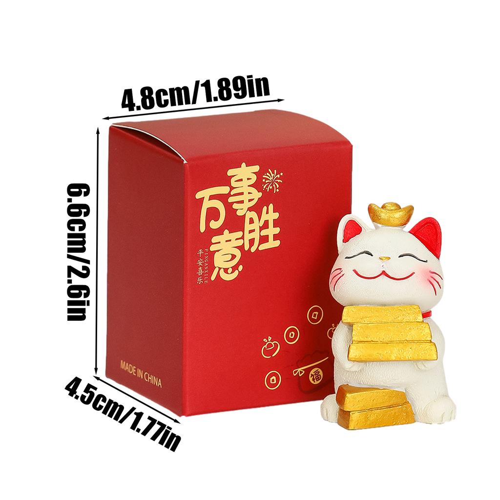 Snake Year Cat Crafts Small Ornaments for Chinese New Year Snake Year Trend Bonsai Food and Decorative Resin Figurines Decor
