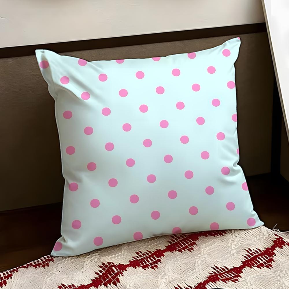 Sunny American Retro Polka Dot Cushion Cover Reversible Soft Durable Pillow Cover Home Car MultiScene Use for Daily Comfort