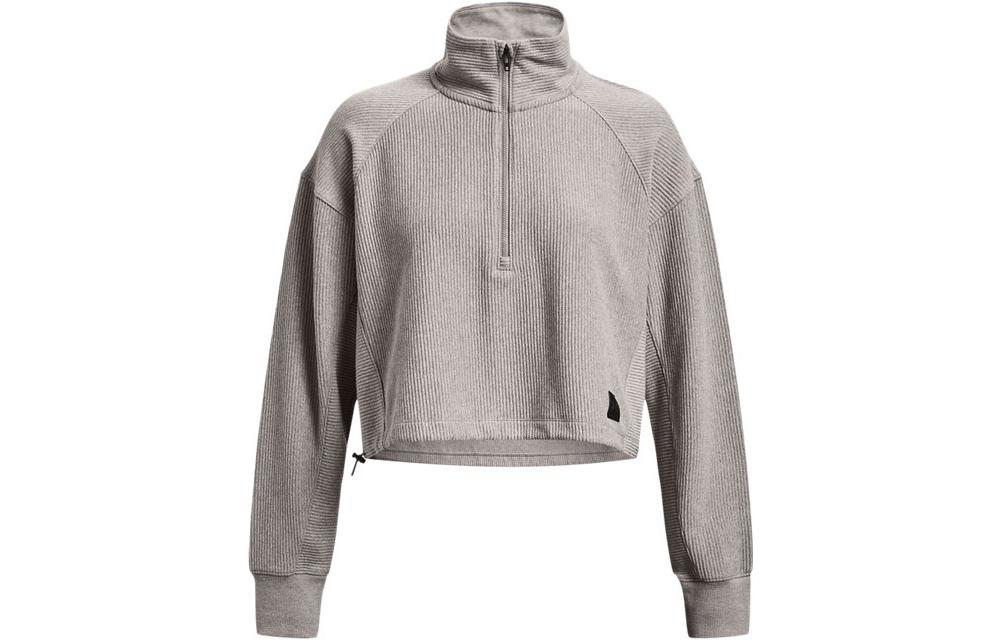 Under Armour Ottoman Sweatshirts Women s Gray Stand Collar Thickened Regular 1379772-294 L