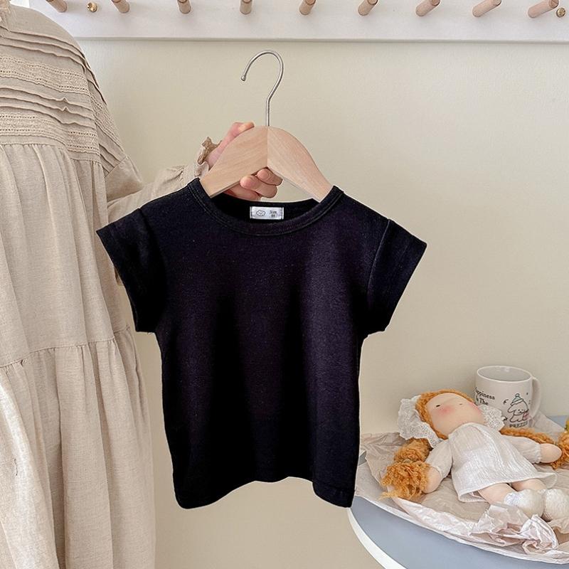Summer Girls T-shirt Light and Thin Stripe Short Sleeved Shirt for Boys Slimming Casual Top for Children's Clothing