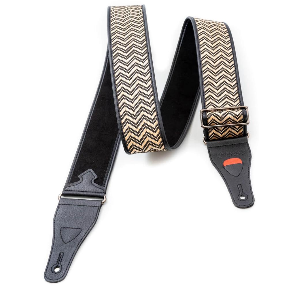 Straps 6cm VICTORIA BLACK RightOn! Guitar/Bass Strap, Wide, 90-150cm,