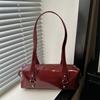 Casual Leather Underarm Bag Large Capacity Y2K Shoulder Bag Metal Buckle Women Handbag