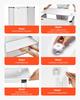 VEVOR Portable Tradeshow Podium Table, 78,5 × 38 × 181,5 cm, Display Exhibition Counter Stand Booth Fair with Wall