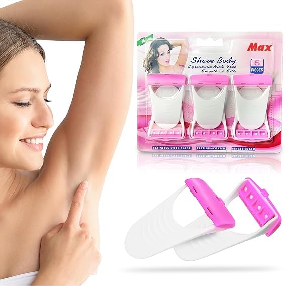 Women s Disposable Plastic Hair Razor & Bikini Shaving Razor For Women- Pack Of 1 (6 Pcs)