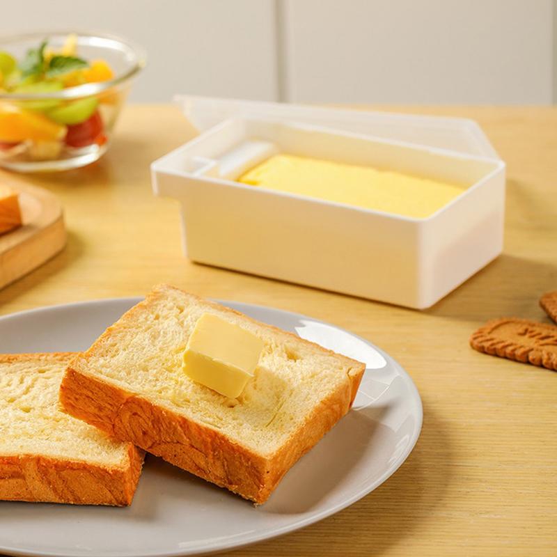 Butter Dish With Cover Butter Fresh-Keeping Box With Cutter Slicer Countertop Butter Box For Refrigerator Storage Home