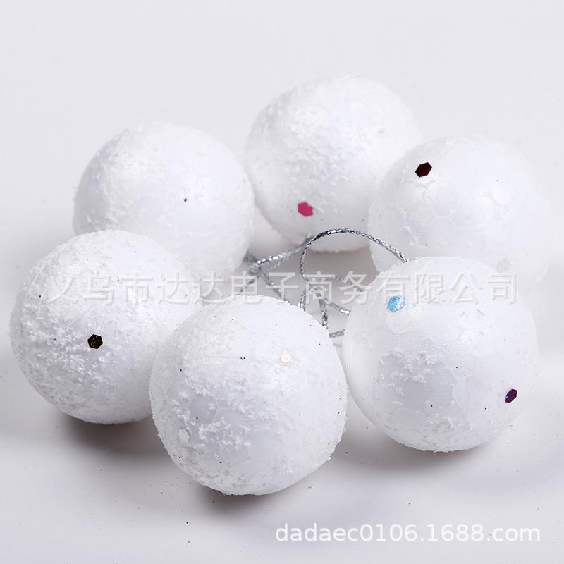 Snowball Christmas Tree Ornaments: 4CM, 6CM, 5CM Balls & Pendants for Holiday Decor