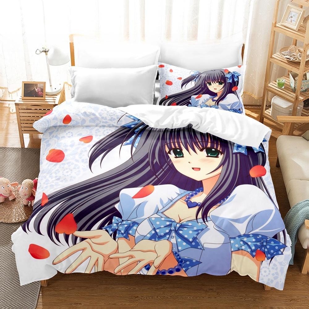 New 3D Priningt Kawaii Girls Yae Sakura (Shuffle!) Bedding Set Cartoon Anime Three-piece Set Adult Kid Bedroom Duvetcover Sets