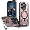 For iPhone 16 Pro Case Compatible with MagSafe Military Protection PC+TPU Kickstand Phone Cover