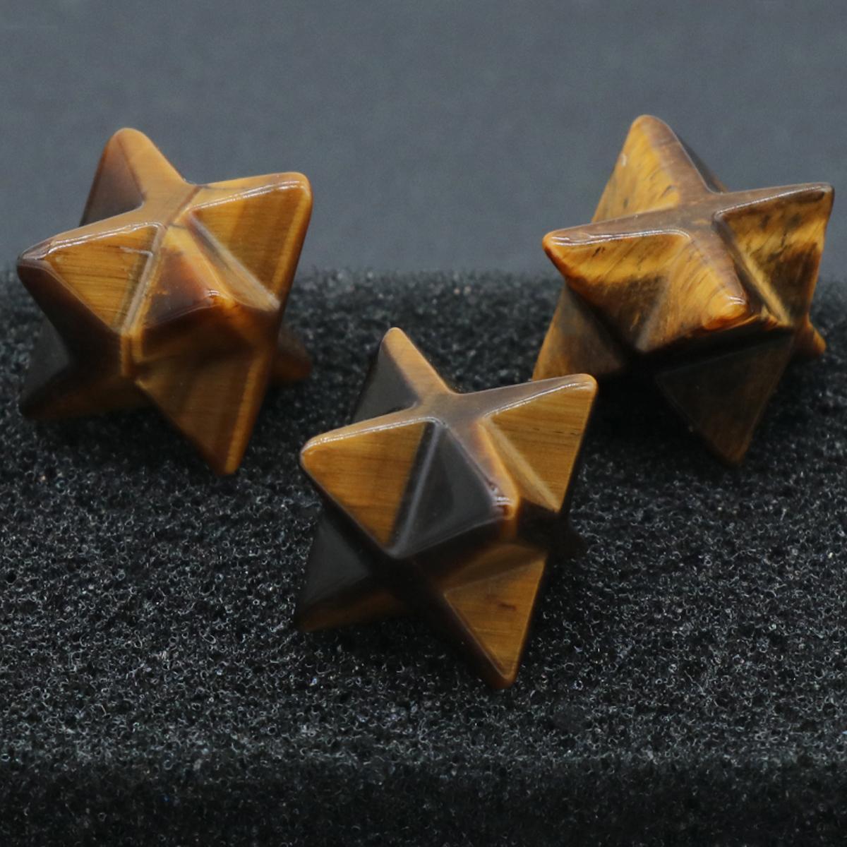 

1Pc Small Spiritual Healing Crystal Ornament Decoration, Natural Stone Karba Star Home Decor Hexagram Mini Furnishings Jewelry Supplies 14x20mm KTY 14x20mm