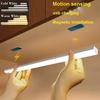 USB Rechargeable LED Cabinet Light with Motion Sensor - Portable Bar Night Light for Kitchen Bedside Wardrobe Closet Induction