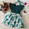 Summer Girl Dress With Floral Print For Toddler Girls Gift For Birthdays