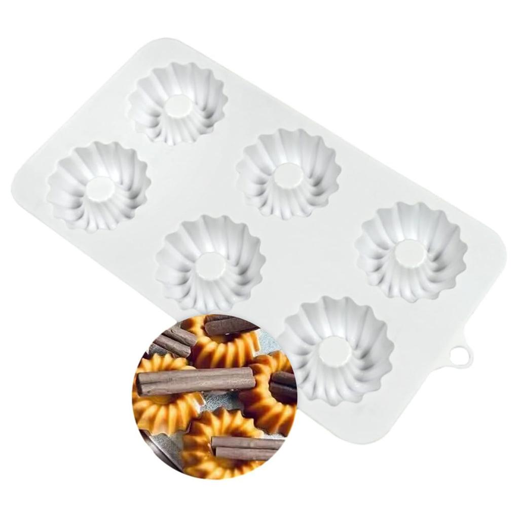 Forma na čokoládovou pěnu se 6 otvory Madeleine Design DIY Skořápka na dort Silikonová forma Pomůcky na zdobení dortů Nádobí na pečení