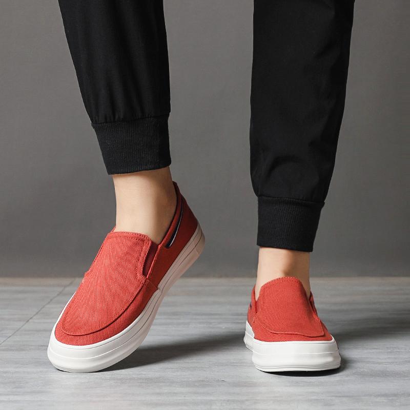 Fashion Men's Canvas Casual Shoes Couple Board Shoes Summer Fashion Sneakers Outdoor Anti Slip Wear-resistant Work Male Shoes SS25815