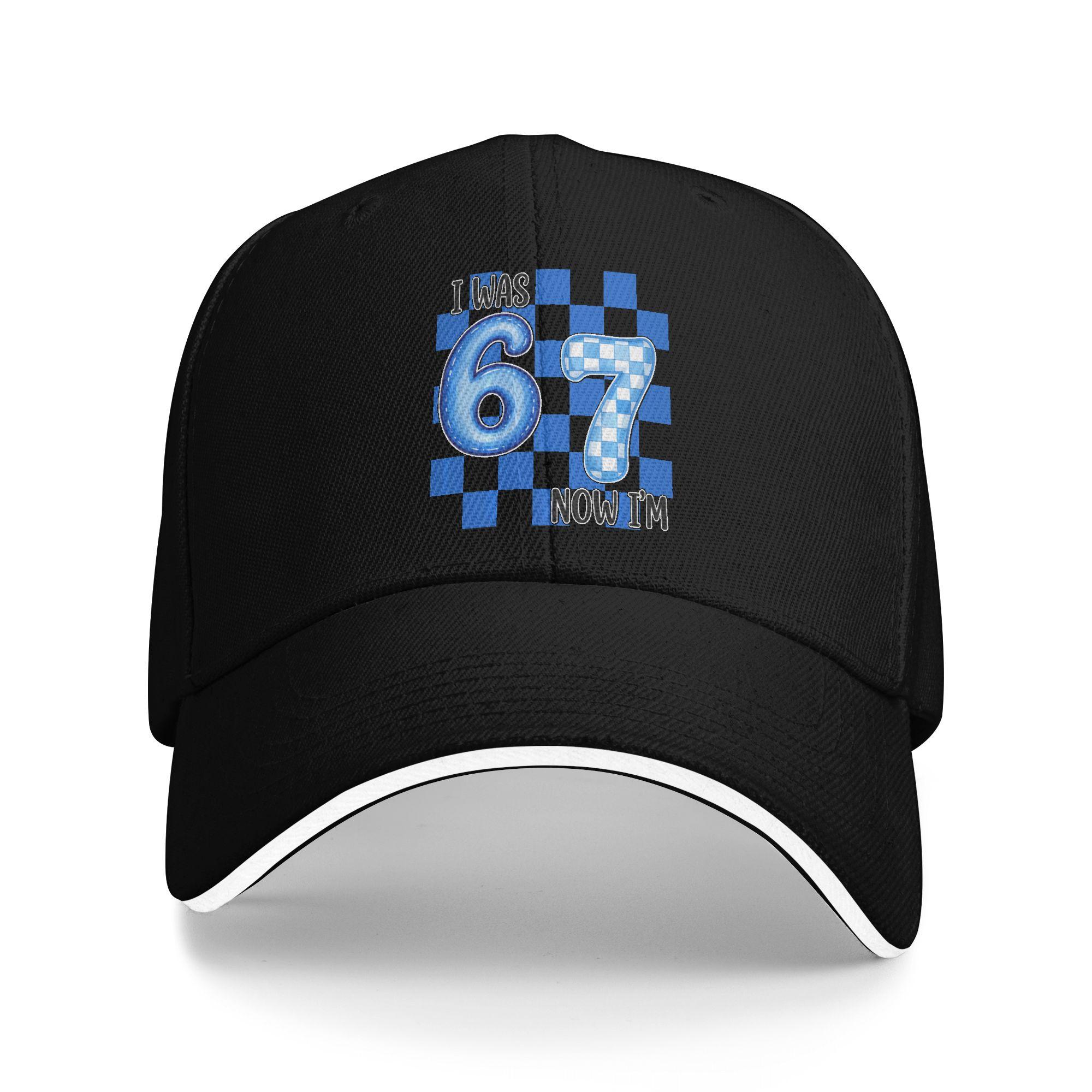 

Blue Checkered I Was 6 Now I m 7 Funny 67 Birthday Baseball Cap Casual Men Trucker Hat Sun Visor Design Outdoor Baseball Caps One Size чёрный