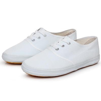 Białe Sneakersy, Białe Buty Siateczkowe Męskie i Damskie Buty Płócienne, Białe Buty Płócienne Wyznaczone do Szkoły, Białe Buty, Występ Gimnastyczny, Białe Buty