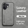 KEYSION Luxury Retro PU Leather Phone Case for VIVO V60 Soft Silicone+PC Shockproof Phone Back Cover for VIVO V60 5G