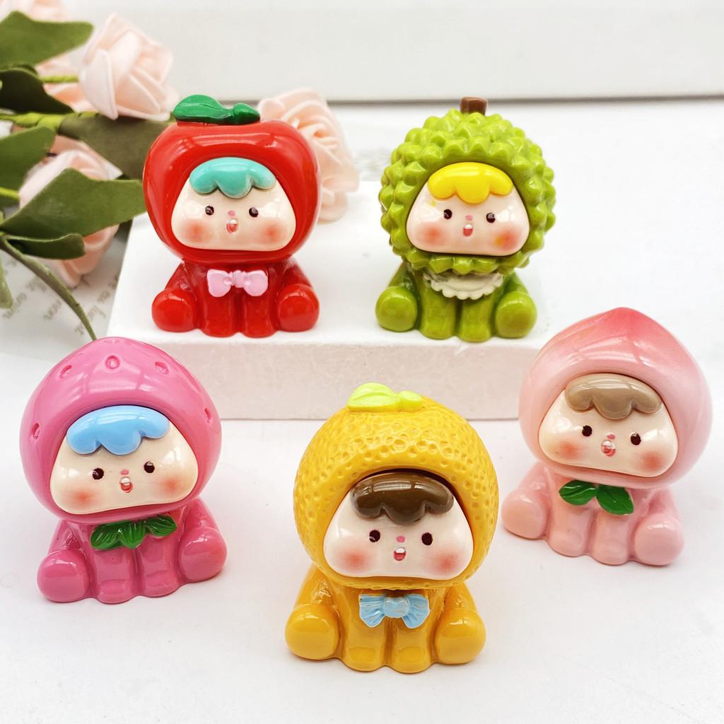 Blind Glowing Fruit Bag Peach Durian Orange Strawberry Apple Decoration Toy