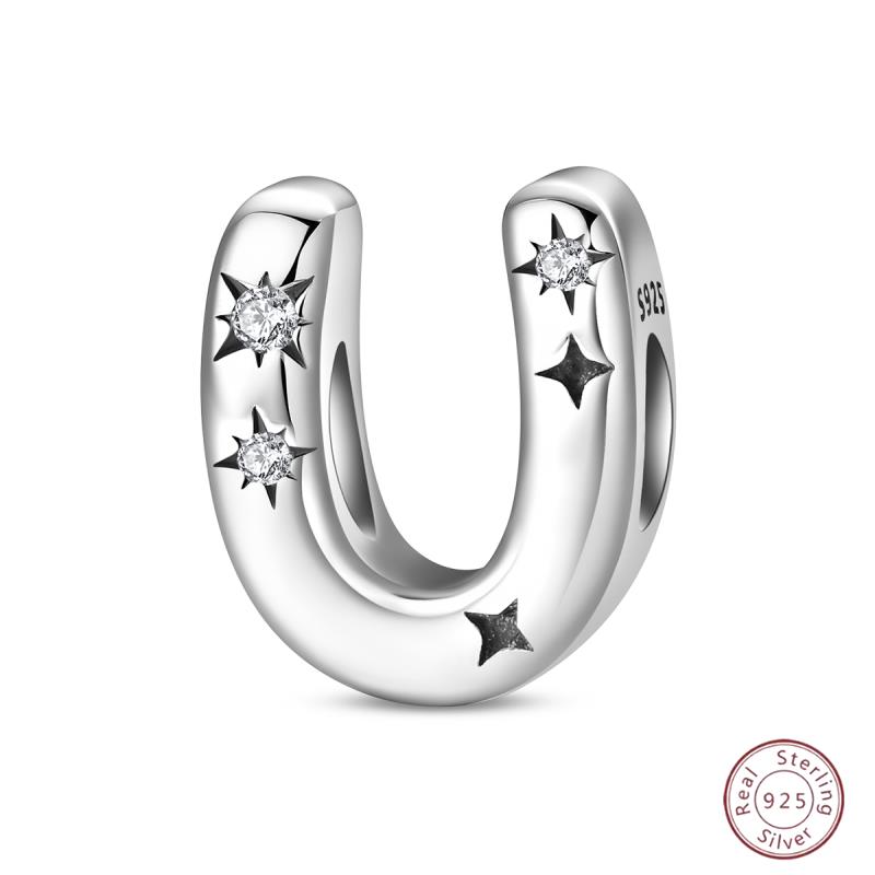 New Copper 26 Alphabet A-Z Charms Star Letter Beads Suitable For Diy Bracelet Women Jewelry Making