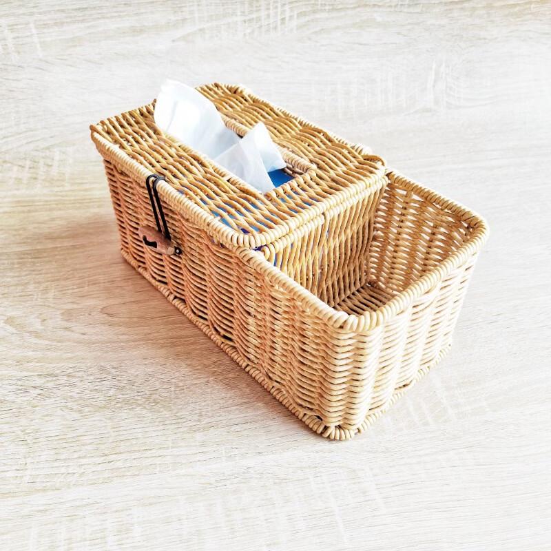 Ru Han Imitation Rattan Woven Tissue Box