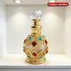 15ml Portable Jewelry-Encrusted Perfume Bottle Refillable Vial for Fragrance Storage Desktop Decor Festival Gift Idea