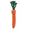Carrot Shaped Dog Chew Toy Orange Pet Rope Knot Toy Puppy Teething Toy  Interactive Play