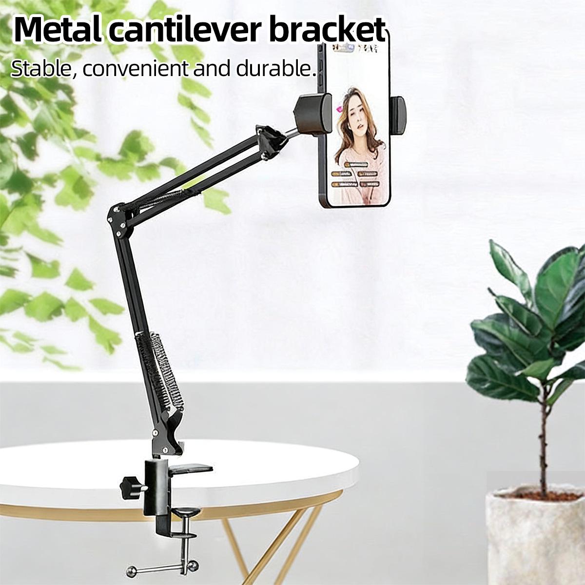 

NB35 Universal Folding Phone & Tablet Holder: Adjustable Metal Arm for Live Streaming & Desktop Use 212