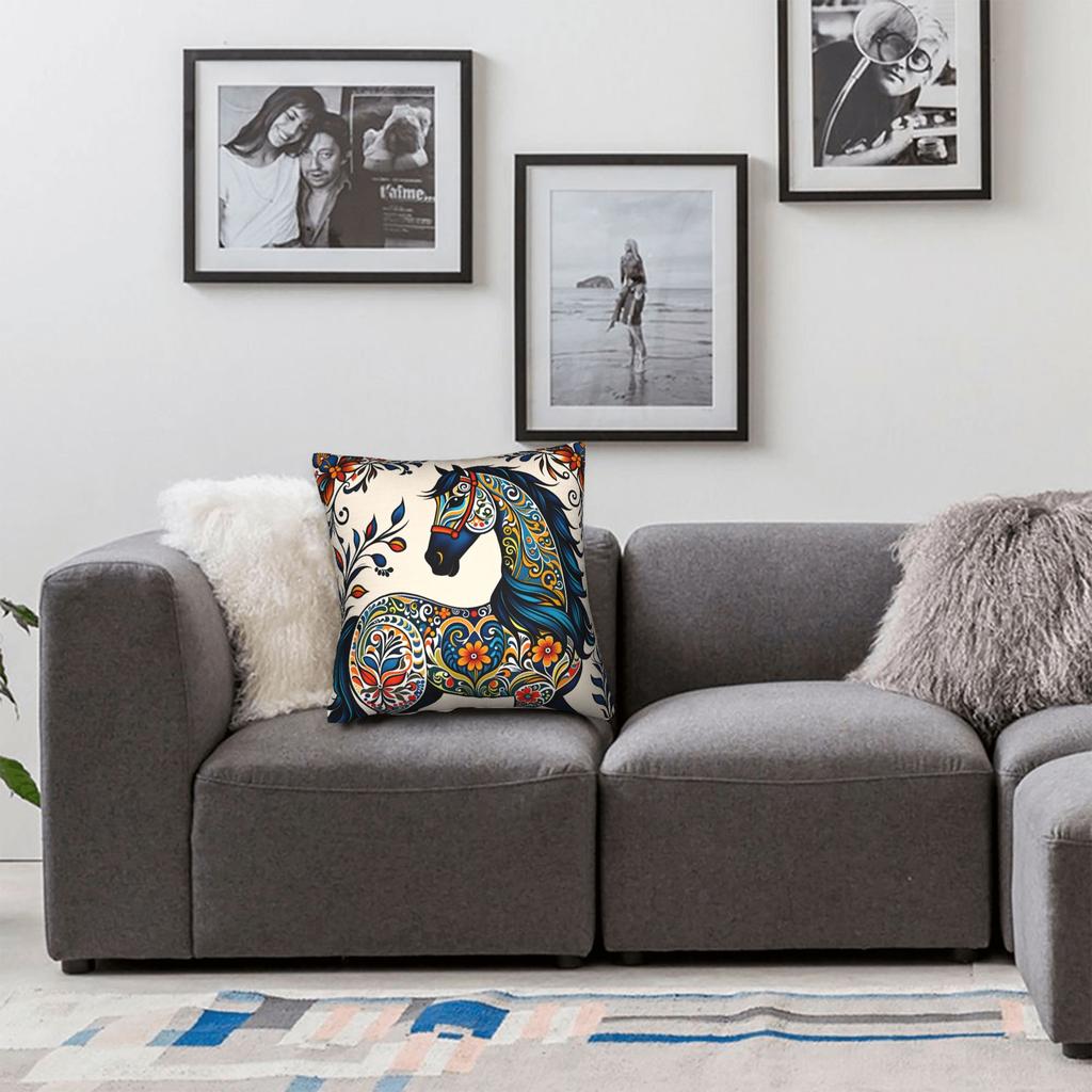 Spring Refresh 2D Printed Pillow Case Vintage Pillow Cover Comfy Pillowcases For Sofa Home Decoration