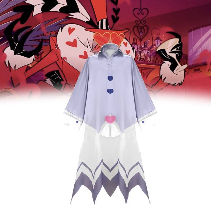 Hazbin Hostel Adam The Exorcist Cosplay Costume With Blue Pajamas For Anime Role Play Fans