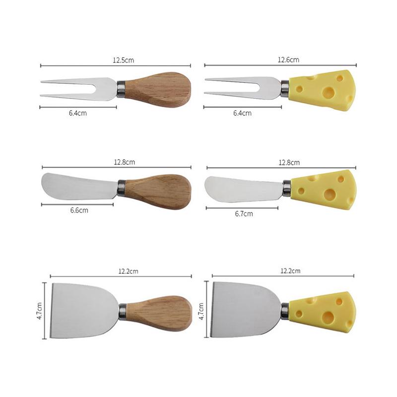 1Pcs Steel Stainless Cheese Knives With Bamboo Wood Handle Cheese Slicer Cheese