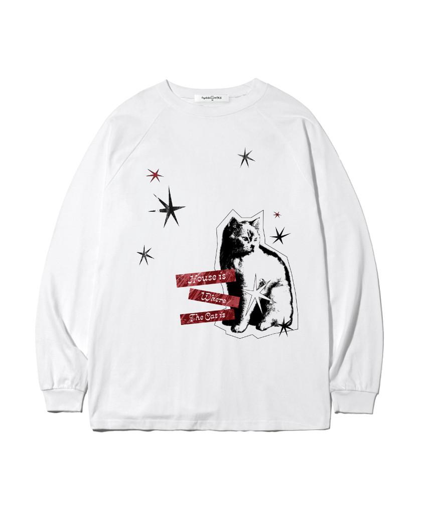 Deomopeuhauseu House Cat Print Oversized Long Sleeve [4 Colors]
