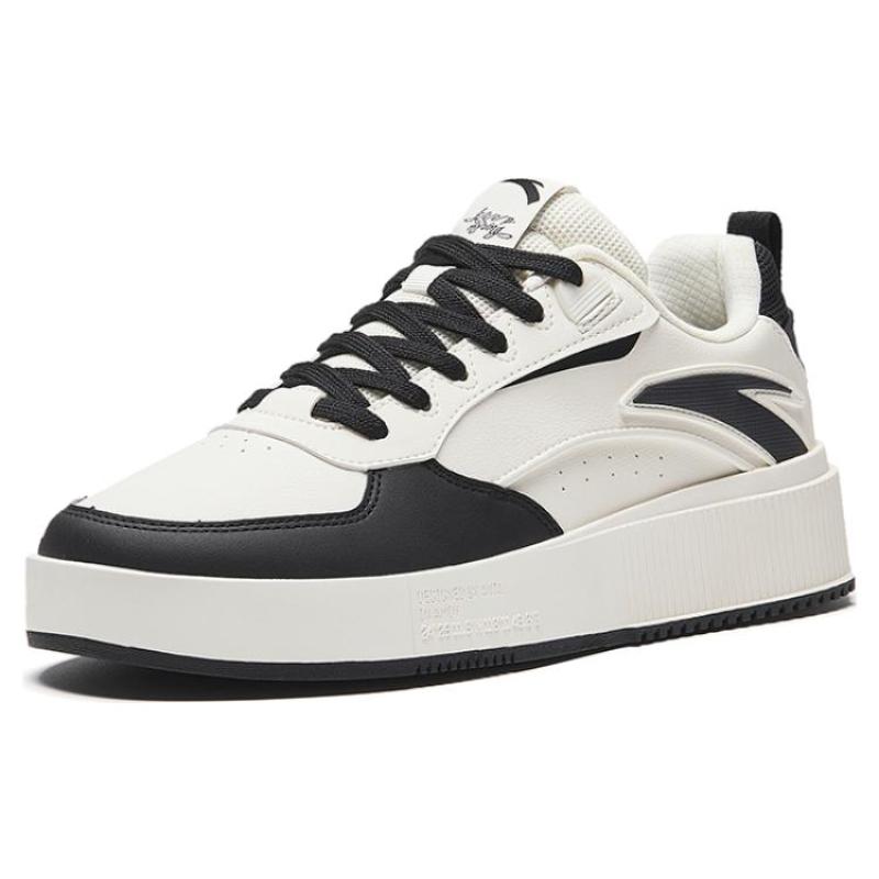 Anta Milk Lid 2 Non slip Lightweight Low top Skateboard Shoes Men's Black White Sneakers 912348080-5