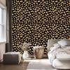 Gold Leather Wallpaper Black, Ochre and Gold for Living Room and Bedroom 50x1000