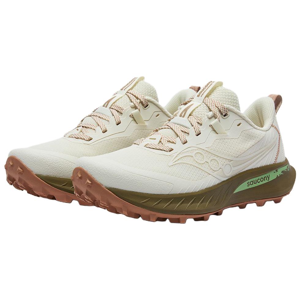 Saucony Peregrine 15 Versatile Comfortable Cushioning Non-Slip Low-Top Running Shoes Women sneaker Light-Green S10990-554