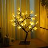 60CM 24 LED Lighted Fiber Optic Flower Tree Light USB Powered Christmas White Birch Branch Fairy Light For Desktop Bedside Decor