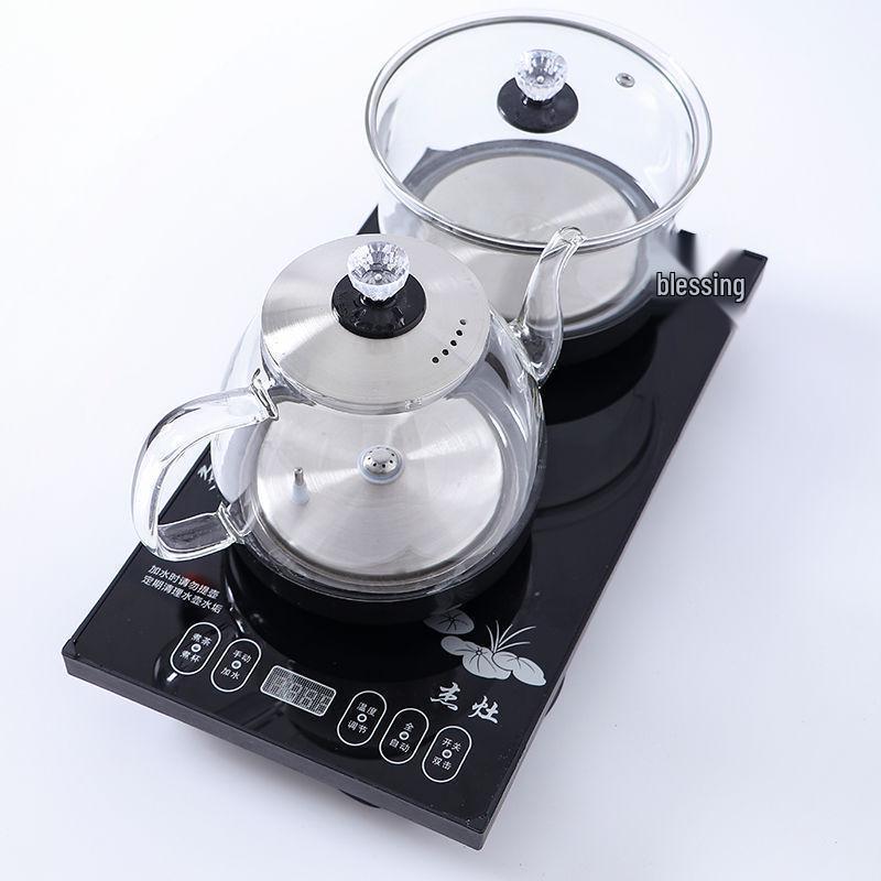 Automatic Tea Set with Induction Cooker & Tray - Kung Fu Style for Home Living Room