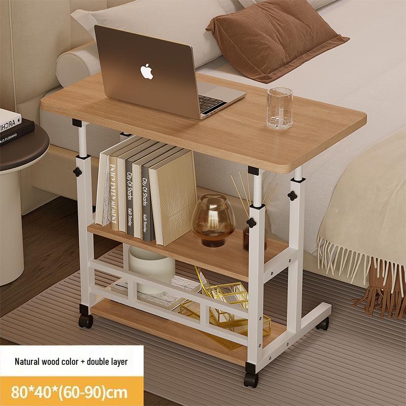 Mobile Study Desk: Adjustable Bedside Computer Table for Dorms & Bedrooms