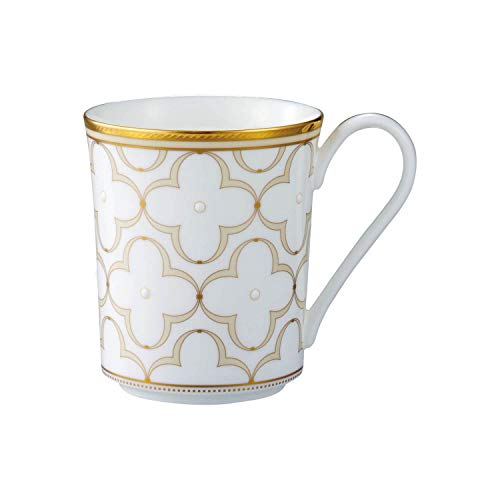 Noritake Mugs (Color-Changing Pair Set) Approx. 395cc, Trefolio Gold and Platinum, Gold and Platinum Bone China, P93656/4945-57