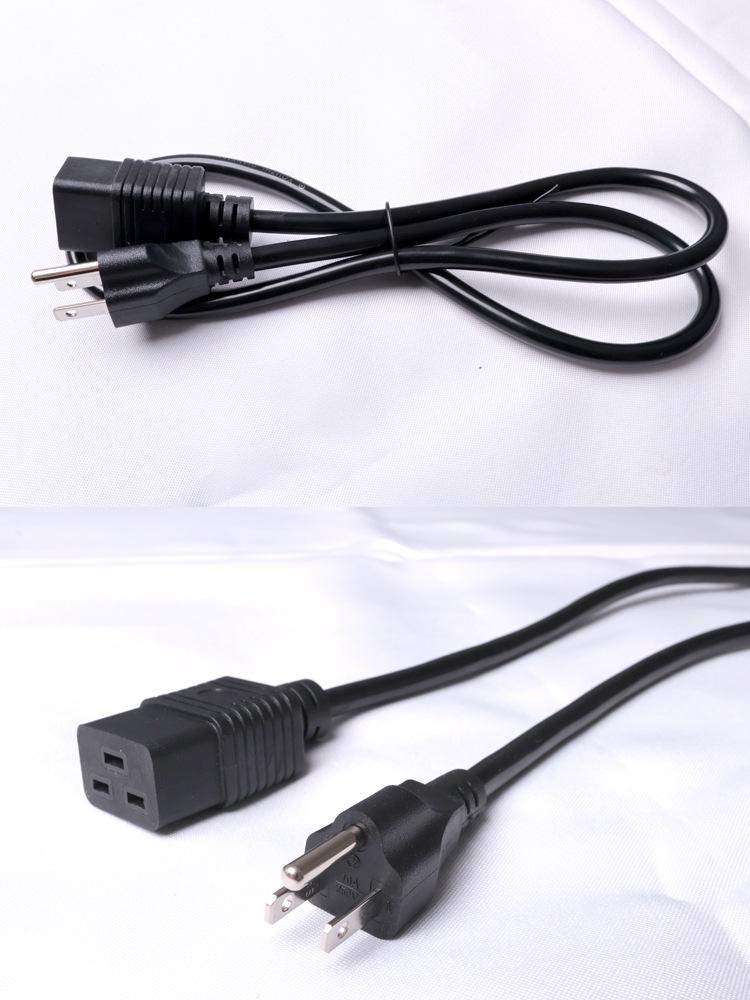 Reines Kupfer US zu C19 Stromkabel, dreipolig, 1,5/2,5 mm², PDU Servergehäusekabel