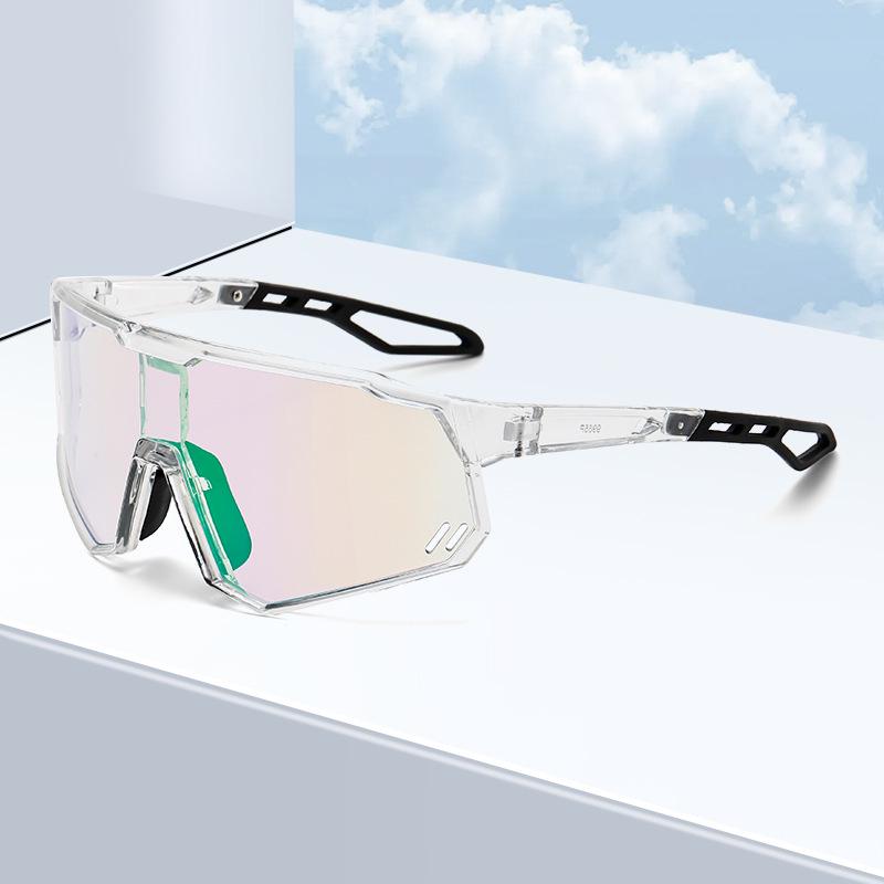 Unisex Photochromic Cycling Sunglasses with Large Integrated Lens