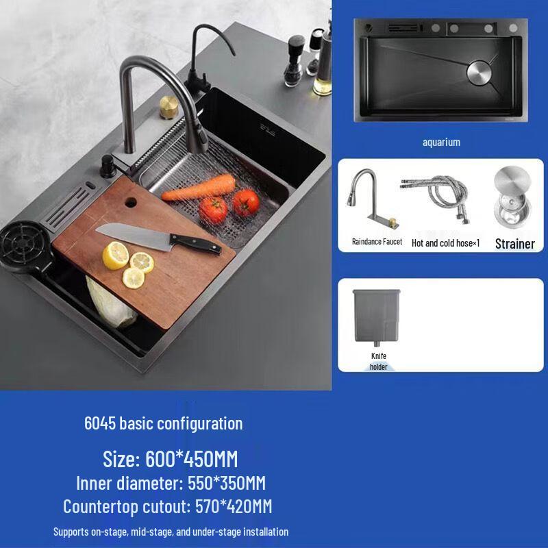TLXT Stainless Steel Single Bowl Kitchen Sink