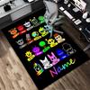 Custom Name Colorful Faces Living Room Non-Slip Area Rug Soft Carpet for Bedroom Kids Playroom Sofa Office Home Decor Doormat