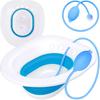 Pochik Sitz Bath for Toilet Seat Hemorrhoids and Postpartum Care, Yoni Steam Seat, Perineal Soaking, Collapsible, Flusher Hose, Drain Holes, Wider