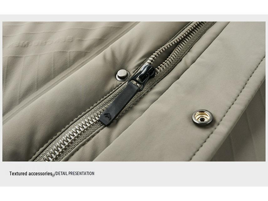 Herren Winter Dicke Daunenjacke - Kurz, Übergröße, Lässige lockere Passform, 90% Weiße Entendaunen