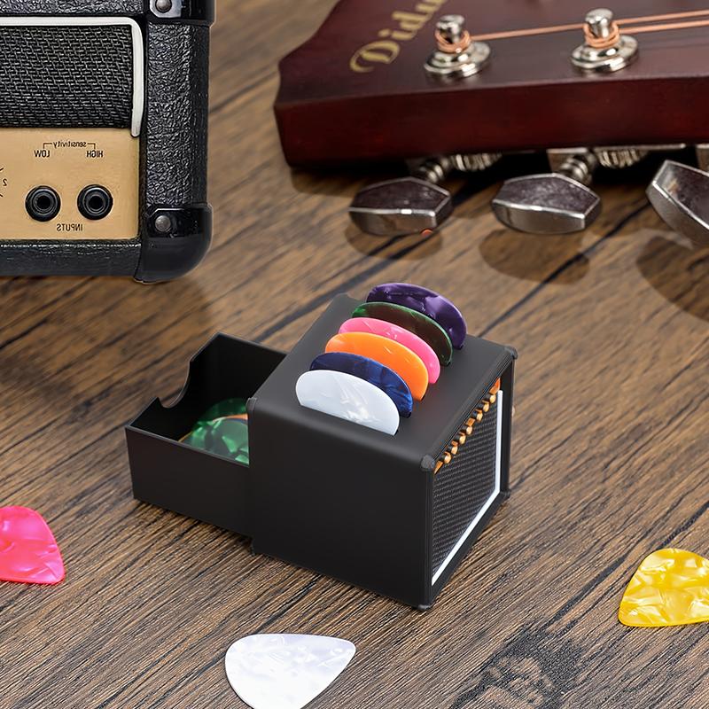 3D Printed Portable Guitar Pick Holder With Drawer Waterproof Dustproof Guitar Picks Organizer Picks Storage And Display Gifts