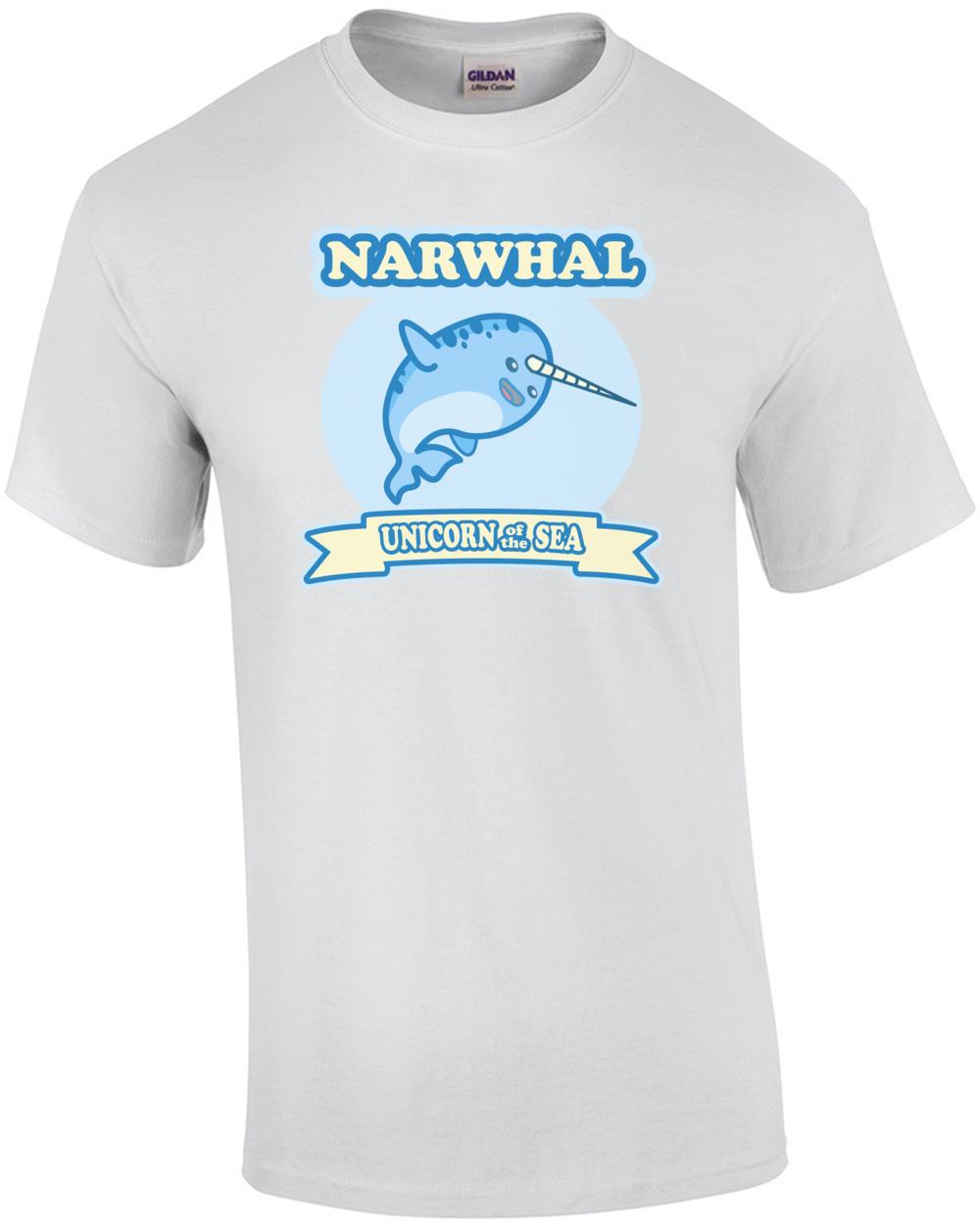 Нарвал Единорог Моря 2 - Забавная Футболка Унисекс Футболка S