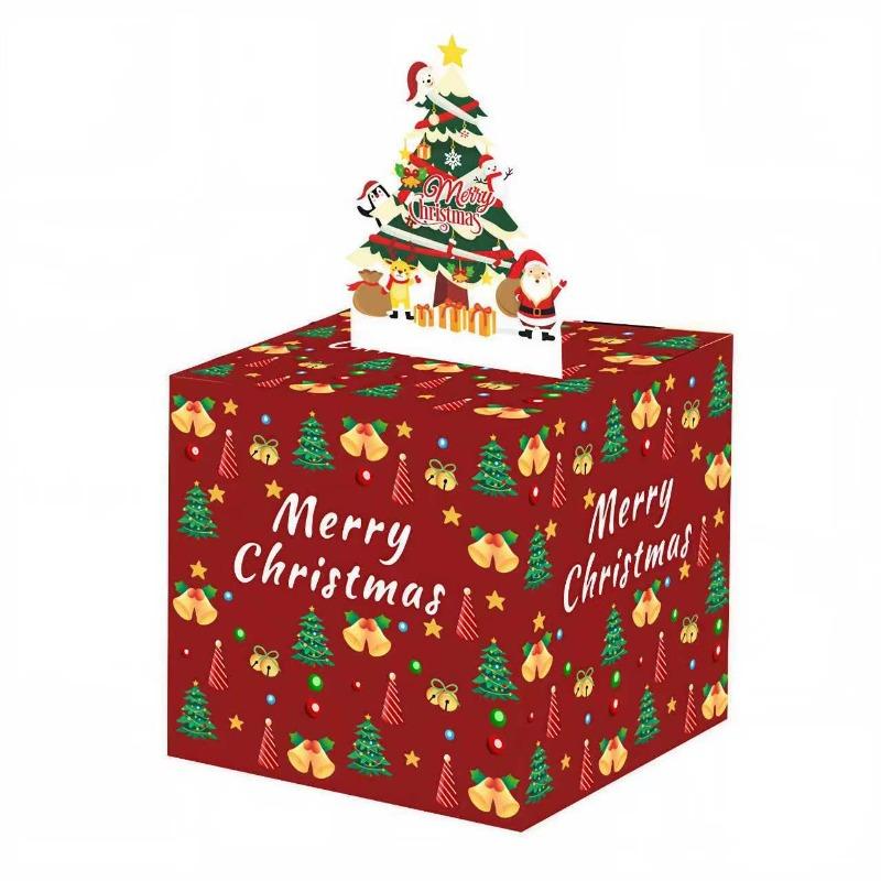 Christmas Themed Draw Money Gift Box Santa Claus Christmas Tree Creative Surprise Box Holiday Party Gift